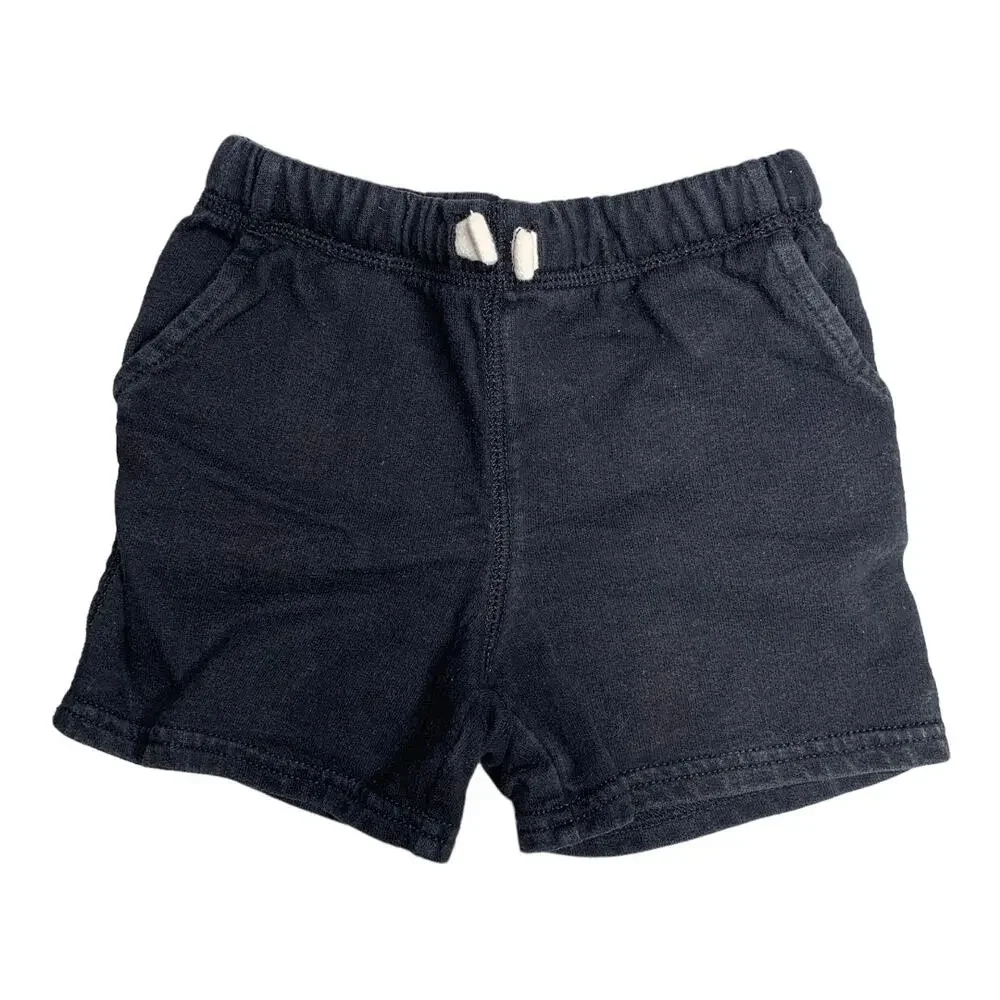 Carter's black 100% cotton terry cloth sweat shorts 18 months